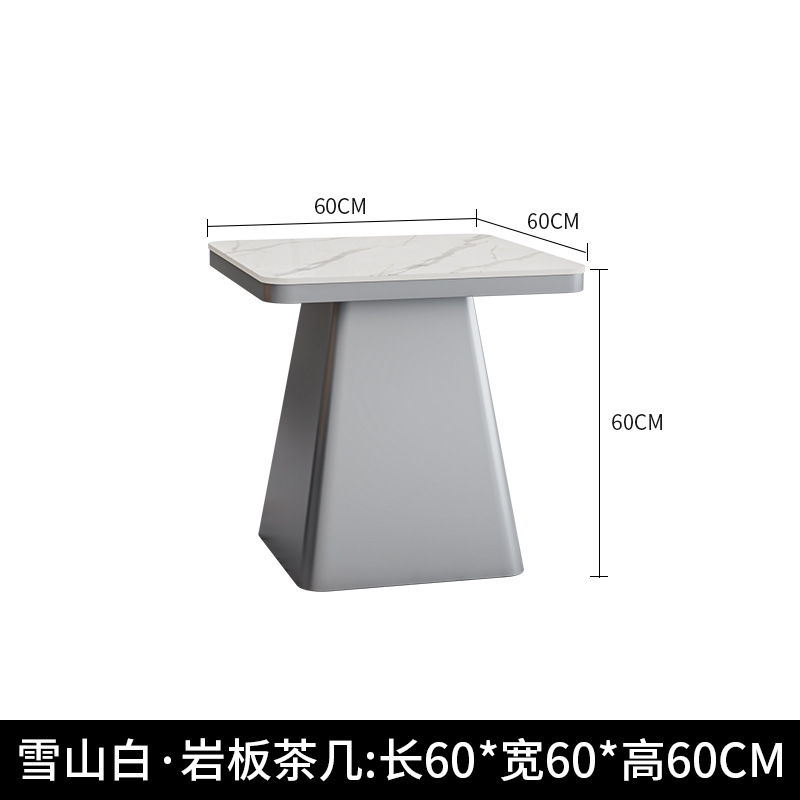 Table carrée en dalle : 60 cm de long * 60 cm de large * 60 cm de haut