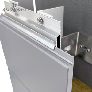 GAJ rivestimento H-Shield facciata sistemi di fissaggio accessori binario di avviamento in alluminio per facciate continue - Product Image 2