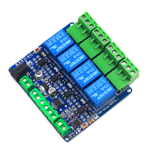 Modbus RTU 4 yollu röle çıkışı 5V 12V 4 kanal anahtarı girişi 485 iletişim TTL Pin başlık iletişim - Product Image 2