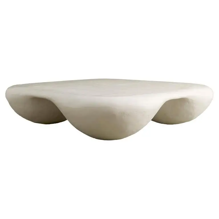 Modernes Modedesign Travertin Marmor Tee tisch Wohnzimmer Steinsäule Tisch Basis Travertin Couch tisch