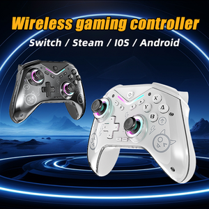 CM619 Controller di gioco senza fili con sala Rocker vibrazione RGB effetto di illuminazione caratteristica per IOS/Android PC/vapore/vapore Joystick - Product Image 3