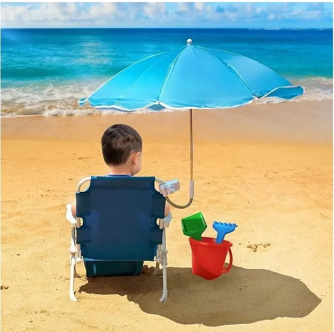 Dobrável Bebê Crianças Crianças Cadeira De Praia Com Guarda-chuva