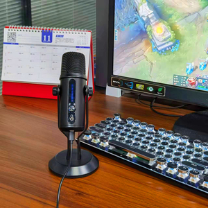 GAM-U20 Cross-border RGB desktop computador microfone jogo monitoramento ao vivo karaoke gravação dedicado <span class=keywords><strong>notebook</strong></span> microfone USB