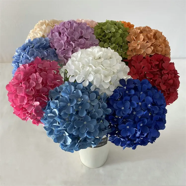 O-360 heißer Verkauf blau 3D Hortensie Blume weiße Hortensie Blumen künstliche Hochzeits dekoration