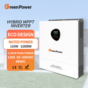 Inversor solar híbrido Controlador MPPT Salida dual 3Kw 6Kw 11Kw Inversor de onda sinusoidal pura fuera de la red y en la red 48V