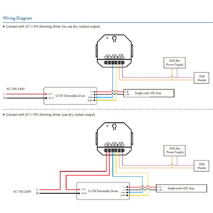 DV-B 20mA 1 DALI Address 1 Channel 0/1-10V <strong>Output</strong> Dimmer 0-10V or 1-10V <strong>Output</strong> <strong>Selectable</strong> for Single Color Strip Light - Product Image 5
