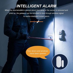 Wifi门传感器检测器，与Alexa Google助手兼容的智能无线窗户传感器实时警报 - Product Image 2