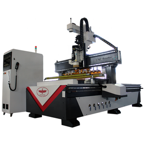 ATC cnc router di nidificazione macchina con piattaforma di carico e scarico per pannello base mobili taglio veloce & perforazione - Product Image 2