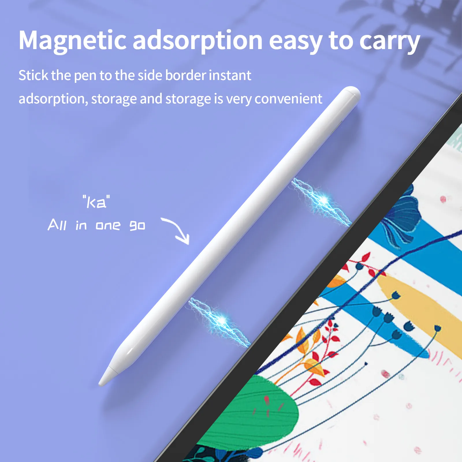 Apple Pencil 2 iPadPro卸売スタイラスペン用PalmRejectionアクティブタッチスクリーンペン付きタブレット容量性スタイラスペン