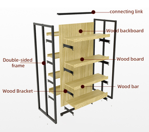 Vật Liệu Kim Loại Gỗ Woodgrain Y Tế Kệ Dược Cửa Hàng Kệ Siêu Thị Cửa Hàng Lưu Trữ Hiển Thị Giá - Product Image 5