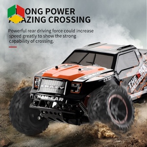 QS sıcak satış 12km/saat büyük 1/10 uzaktan kumanda yüksek hızlı RC Pickup USB kaya tırmanma araba ile 2.4G radyo kontrol araç oyuncak - Product Image 3