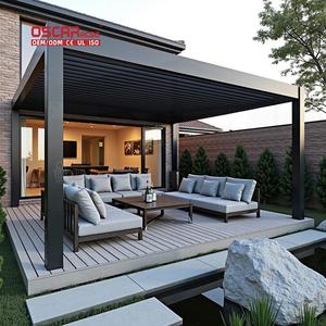 Geri çekilebilir çatı ile büyük 3m 4M 5M 6M alüminyum açık Gazebo biyoiklimatik akıllı kontrol bahçe veranda Backyard Pergola - Product Image 3