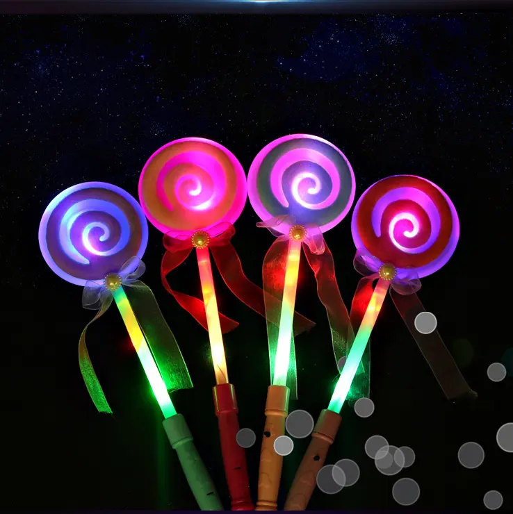 अनुकूलित एलईडी चर आवृत्ति प्रकाश लॉलीपॉप जादू रॉड सौंदर्य लॉलीपॉप बच्चों खिलौना उपहार के लिए चमकती पार्टी छड़ी प्रकाश छड़ी का नेतृत्व किया