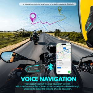 Intercomunicador con Bluetooth 5,2 Para casco de motocicleta, interfono inalámbrico, intercomunicador, IP67, auriculares impermeables para llamadas - Product Image 4