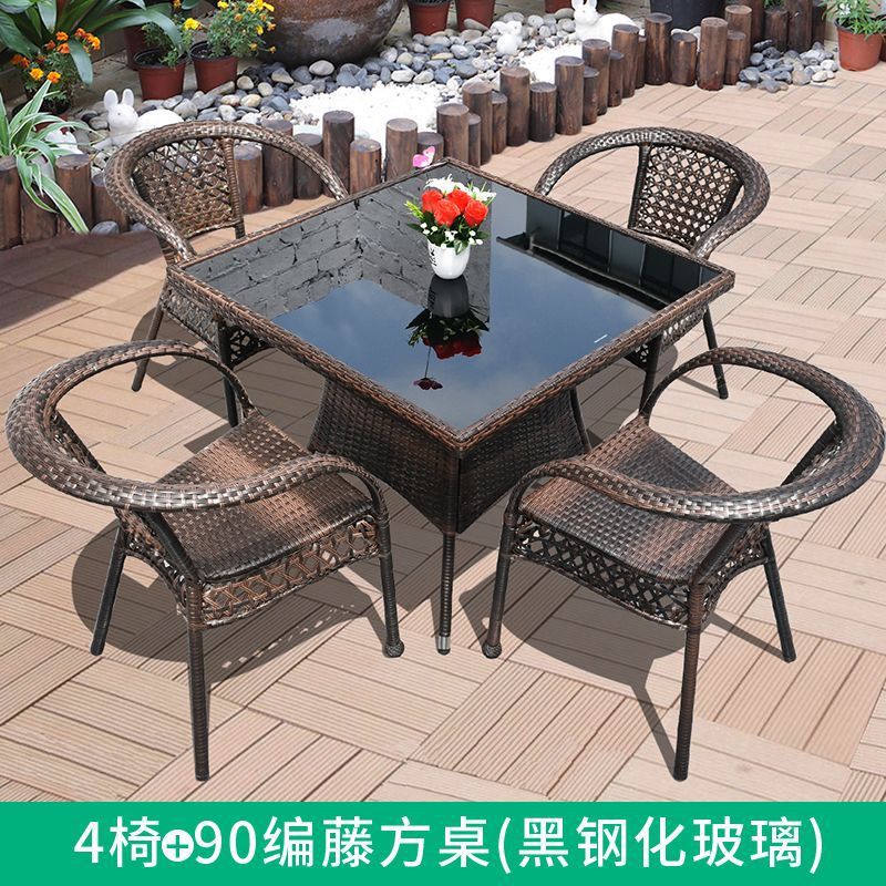4 chaises 90cm table carrée