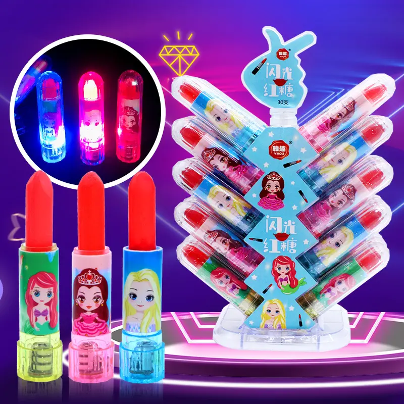 Delicioso Pop Push Hard Lollipop Batom Kids Candy Toy