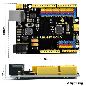 Keyestudio Super Development <strong>Control</strong> Board UNO+USB Cable with Pin Header Interface for <strong>Arduino</strong> U-NO R3 Atmega 328p Board
