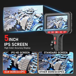 5 inç ekran 2MP IP67 profesyonel onarım aracı endüstriyel incelemek kamera belden 360 direksiyon kanalizasyon borusu boroskop endoskop - Product Image 3