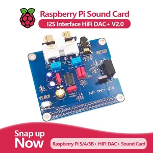 <strong>Raspberry</strong> <strong>Pi</strong> 5/4/3B+ HIFI DAC+ <strong>Sound</strong> Card I2S Interface PiFi DAC+ V2.0 Custom Custom