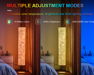 Lampada da terra RGB con telecomando di sincronizzazione musicale, funzione di memoria Design moderno futuristico, illuminazione a gradiente multicolore - Product Image 6