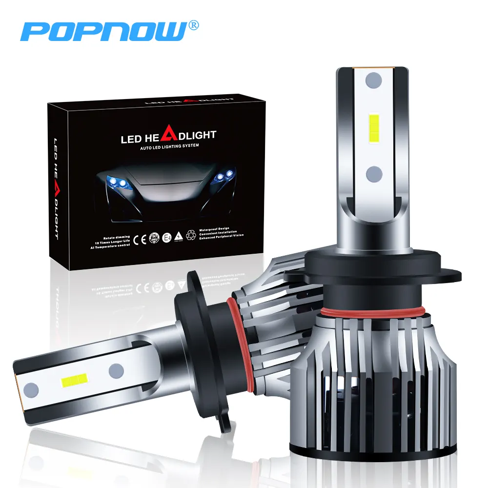 Popnow auto lighting led bulb 90W H4 H7 H11 HID/Halogen replacement Automotive Led headlight bulb