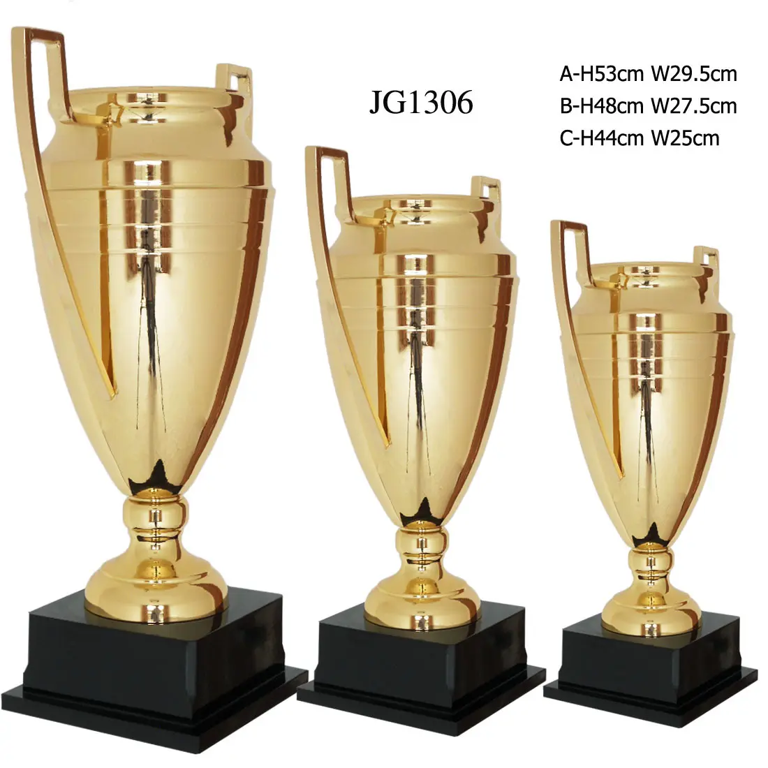 Shenzhen Hersteller 53 cm 48 cm 44 cm Metall individueller Pokal neuestes Design Studenten-Trophäe Baseball Trophy Auszeichnungen