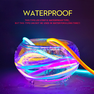 360 độ vòng <span class=keywords><strong>Neon</strong></span> <span class=keywords><strong>LED</strong></span> Strip ánh sáng không thấm nước IP67 220V 12V 24V 60LEDs 108LED 5050 Trắng RGB Ống linh hoạt dây ánh sáng đèn - Product Image 3