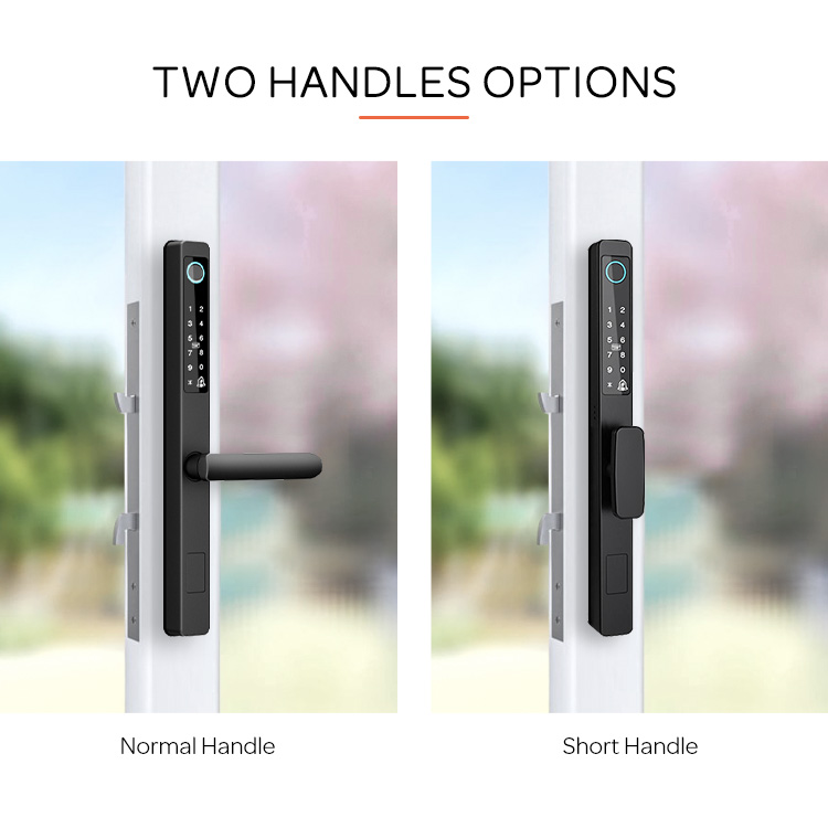 WIFI Tuya APP Waterproof Outdoor Digital Biometric Smart Fingerprint Aluminum Sliding Door Lock