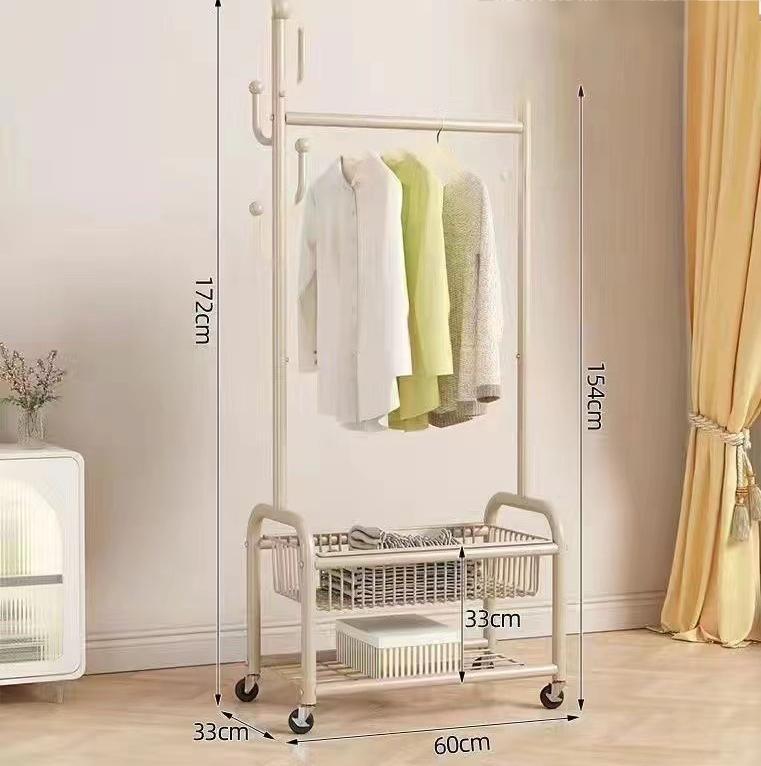 Cestino portaoggetti a doppio strato bianco latte da 60 cm