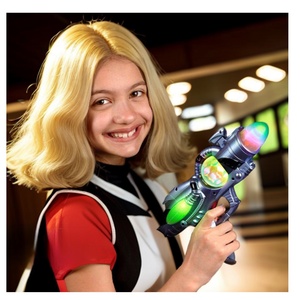 KK 29CM Electric <strong>Space</strong> Gun Toy Plastic LED Flashing Blaster Pistol with Sound &amp; Light Vibration Laser <strong>Blasting</strong> Effect - Product Image 4