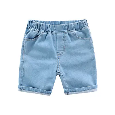 Pantalones vaqueros finos informales para niños, Shorts elásticos finos para el verano