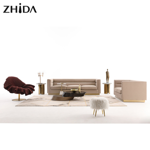 Nordic Rotatable Luxury <strong>Design</strong> Living Room Center Table Gold and Black Round Coffee Tea Table Set - Product Image 3