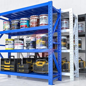 Có Thể Điều Chỉnh Lưu Trữ Kệ Tùy Chỉnh Kích Thước Khả Năng Tải Kim Loại Boltless Bọc Bột Nhà Để Xe Xếp Chồng Giá Đơn Vị - Product Image 1