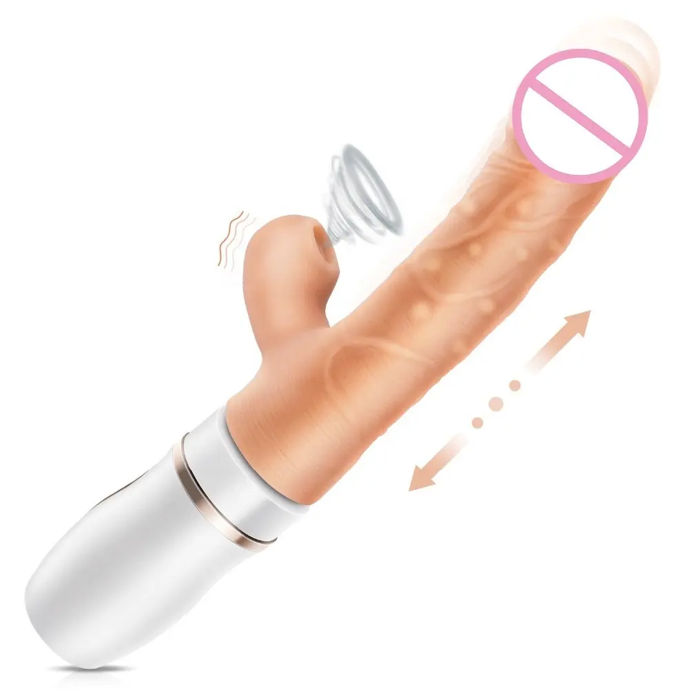 Pênis realista artificial Impelindo Otário Vibrador Penis Dildo brinquedos sexuais para a mulher