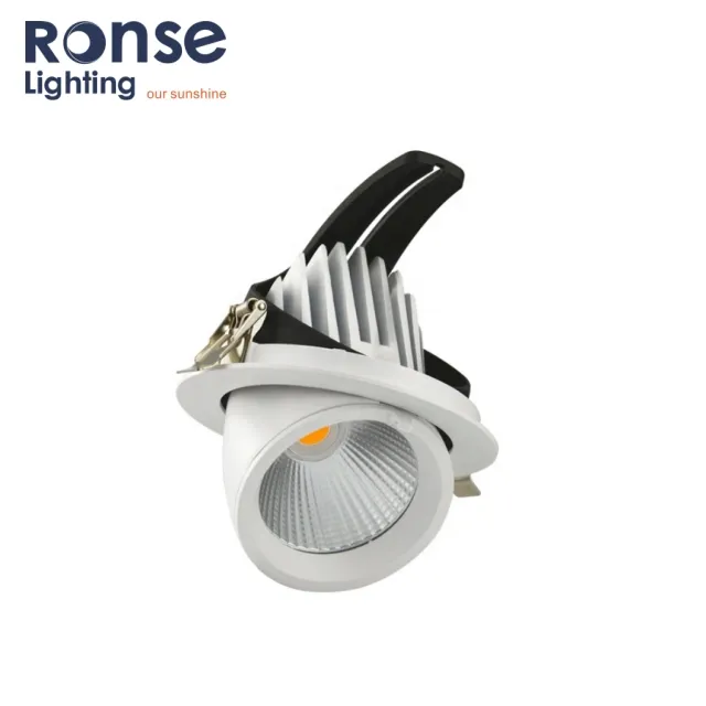 RONSE مصباح LED للتدوير في الجزء السفلي مصباح فيل متقطع مصباح LED قابل للتعديل ضوء سبوت داون ضوء سبوت داون ضوء انحراف ضوء ليد