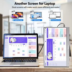 15.6 Inch 178 IPS Viewing Angle Silver Screen Gaming Working <strong>Computer</strong> Laptop Portable Monitor With Type-C <strong>Input</strong> - Product Image 3