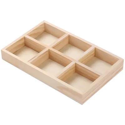 Wooden Plant Organizer Holders Pine Wood Holder Safe For Carrying and Home Storage Display