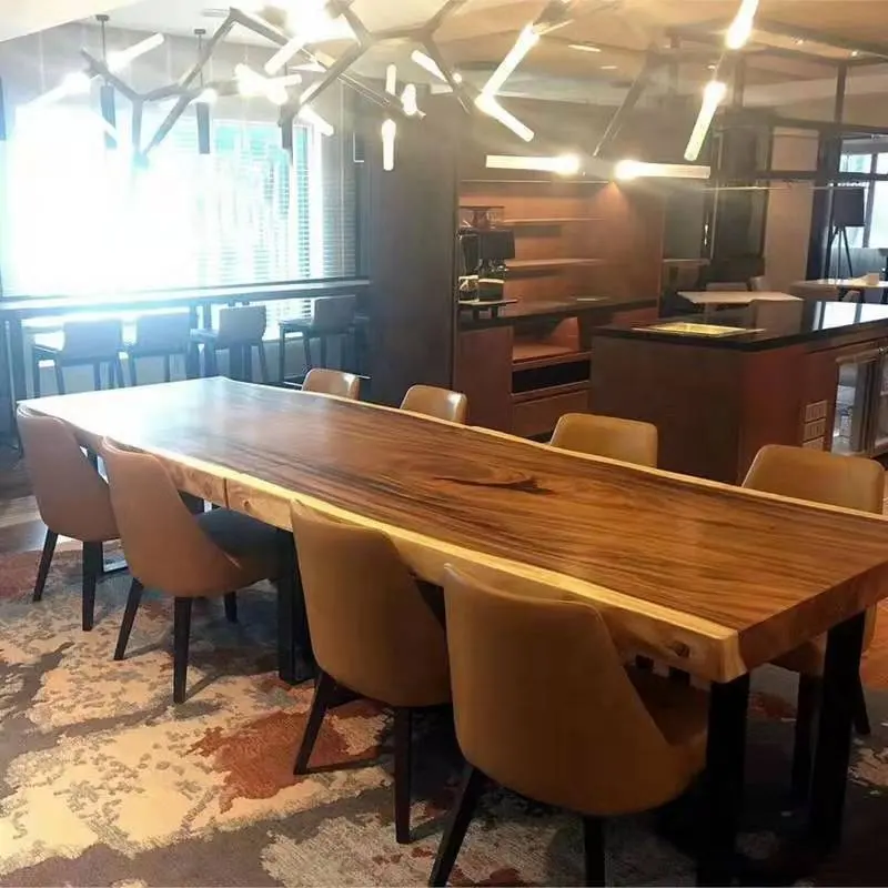 Table à manger en bois de noyer, nouveau modèle, de luxe, pour Restaurant et hôtel