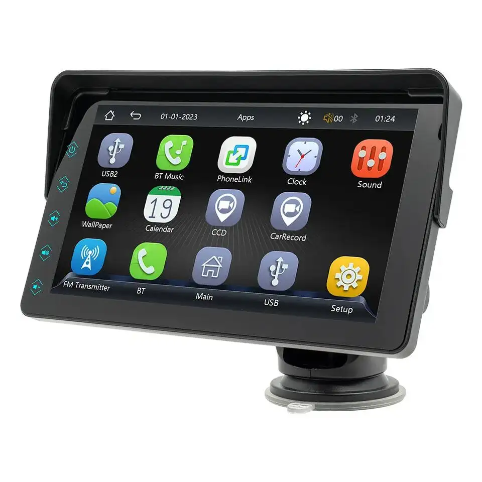 2DIN 7 pulgadas universal auto LCD pantalla táctil Android carplay coche MP5 reproductor estéreo AUDIO radio con pantalla táctil completa