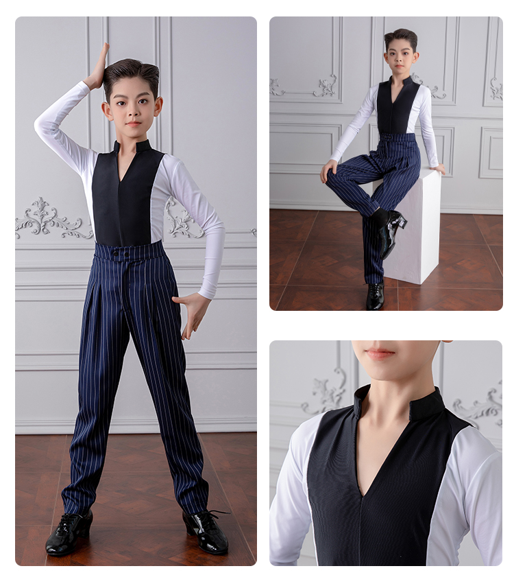 Manches longues blanches + pantalon bleu