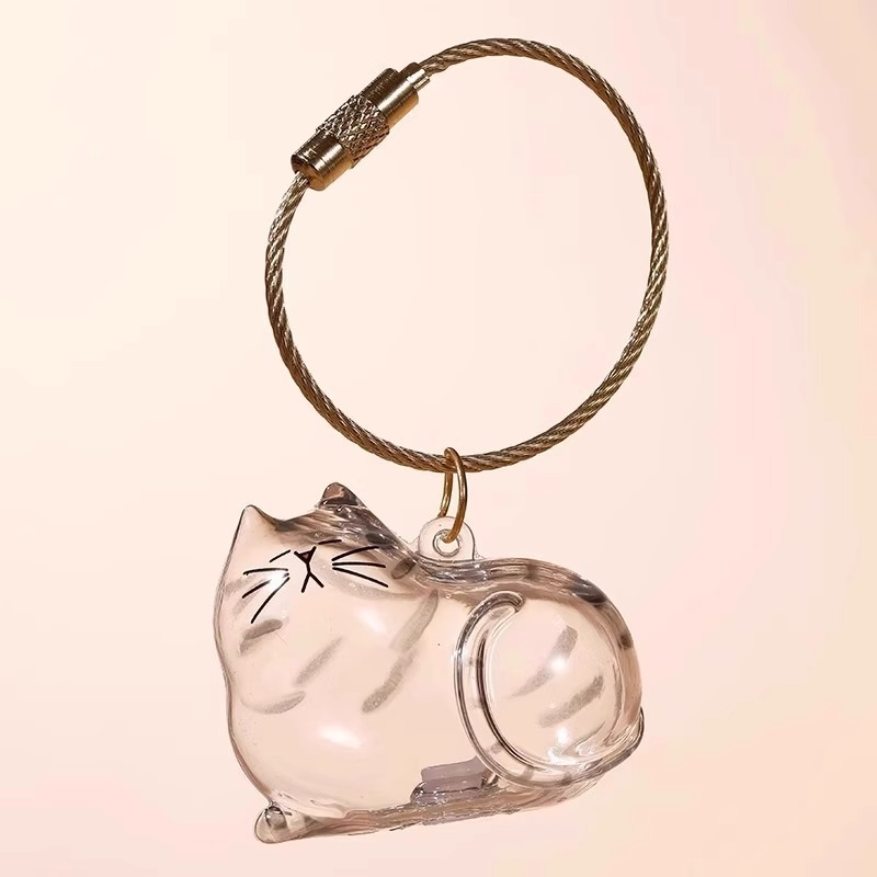Tiger-spotted Cat Keychain as a gift