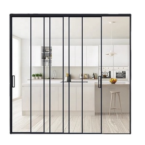 Tấm Tường kính liền mạch nhà cửa trượt đường lái xe nhôm mỏng cửa jamb phù hợp nội thất phòng ngủ thiết lập sang trọng tinh thể thủy tinh - Product Image 2