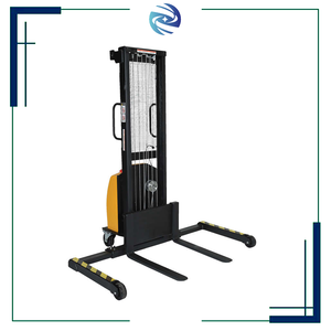 Customized Wide Leg EU/US Pallet Manually Operated Adjustable Forks High Lift <strong>Stacker</strong> Foot Operated Electric Straddle <strong>Stacker</strong> - Product Image 2
