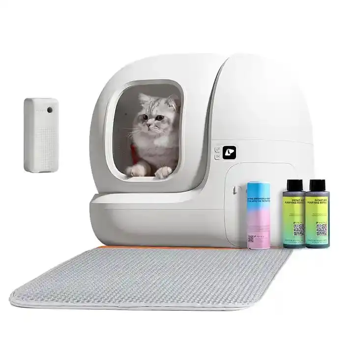 PETKIT PURA MAX Boîte à litière intelligente autonettoyante pour chat Contrôle par application Version globale Toilette pour chat avec désodorisant