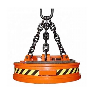 Havai portal vinç için 10Ton elektrik kaldırma mıknatısı DC 24V 12V hurda Metal magnets ekskavatör dairesel kaldırma mıknatısı