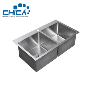 现代厨房多功能石英复合厨房水槽带排水板耐用工作站水槽 - Product Image 5