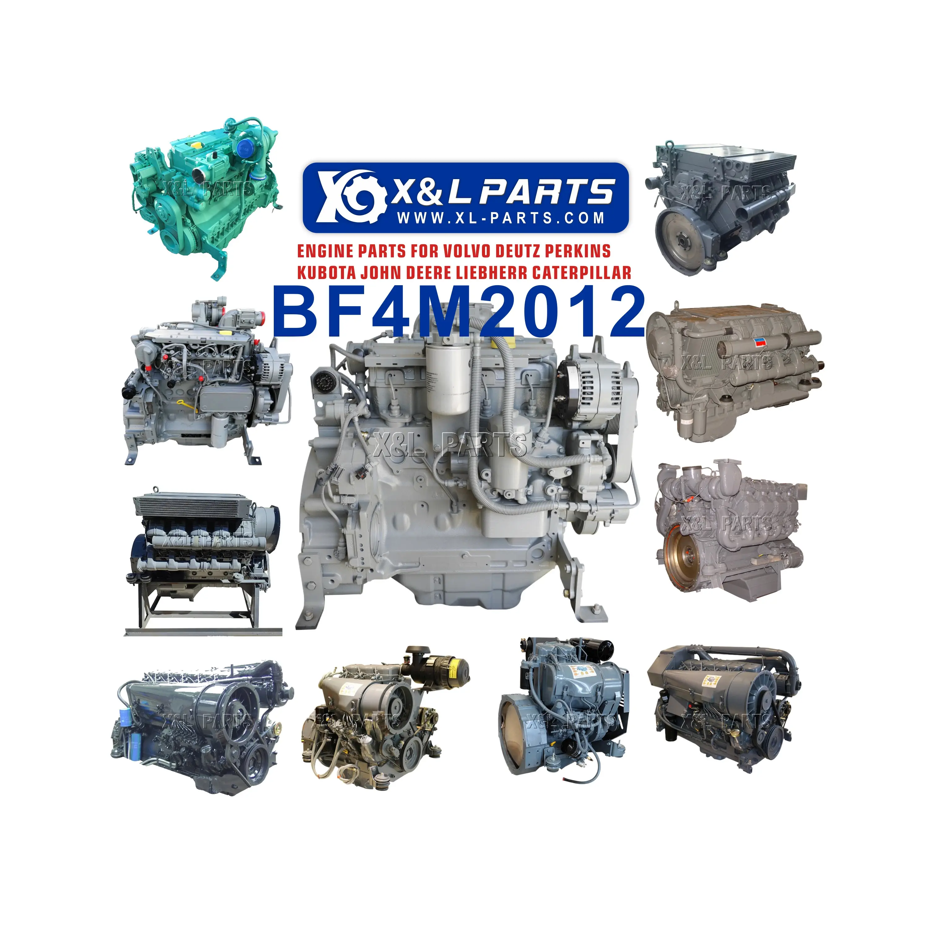 Motor de máquina de construcción BF4M2012, motor diésel refrigerado por agua de 4 cilindros BF4M2012 BF4M2012C para motor diésel Deutz