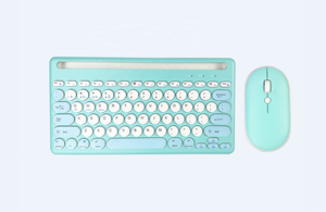 Precio al por mayor, colores mezclados, 2,4G y BT, modo dual, inalámbrico, Bluetooth, teclado para ordenador portátil, alfombrilla de ratón, combinación de alfombrilla de ratón para tabletas - Product Image 4