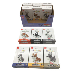 畅销Diy积木6种宠物狗积木套装迷你积木组装小颗粒玩具 - Product Image 5