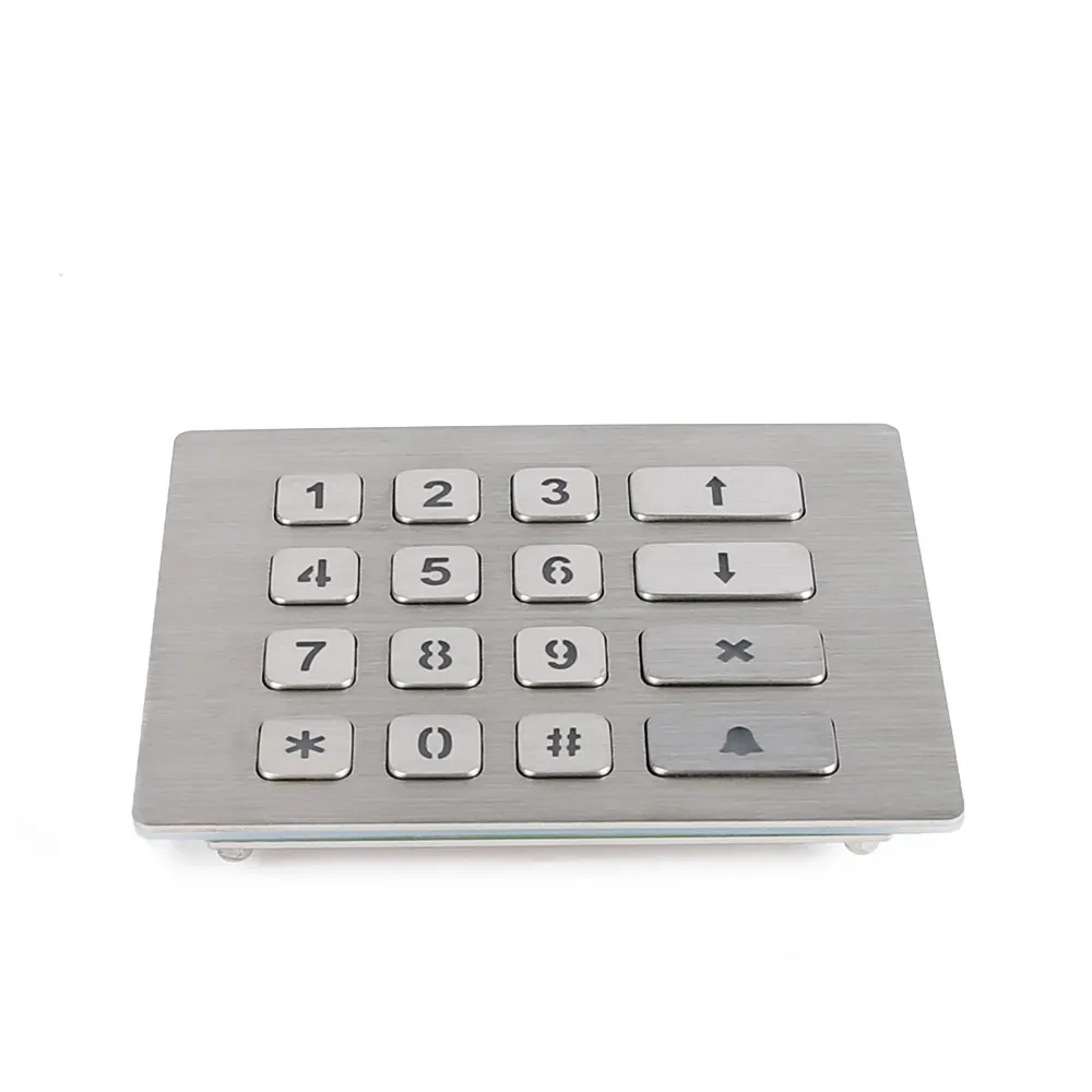 Personalizado led matriz 4x4 de Metal iluminado teclado numérico para la máquina expendedora